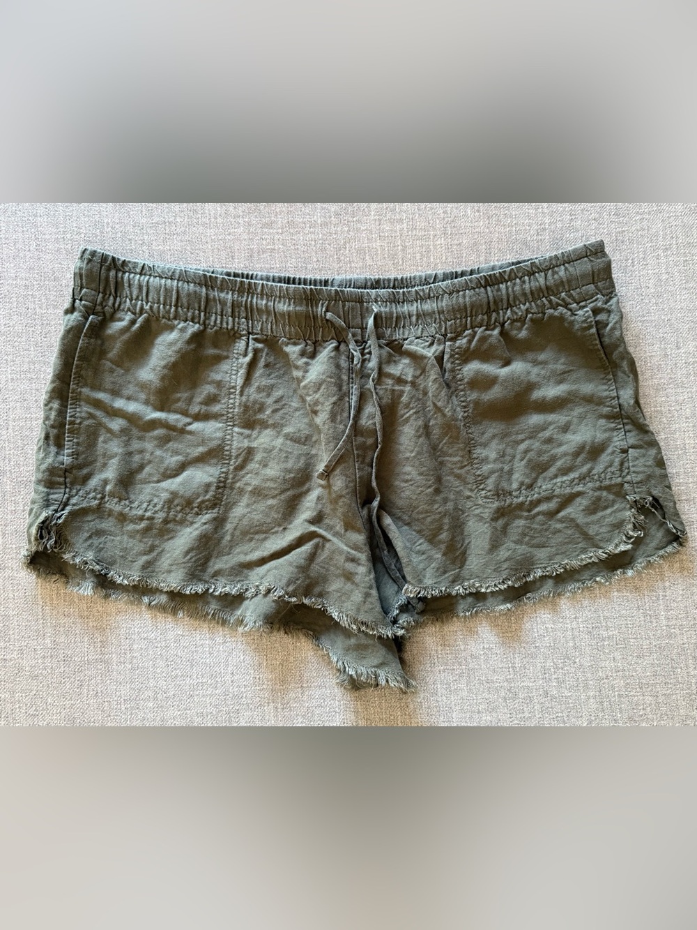 Express Olive Green Women's Drawstring Lounge Shorts